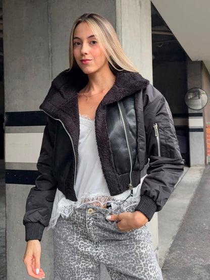 CHAQUETA CUERINA PUFF