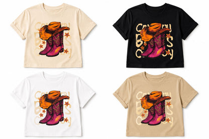 Camiseta bota vaquera